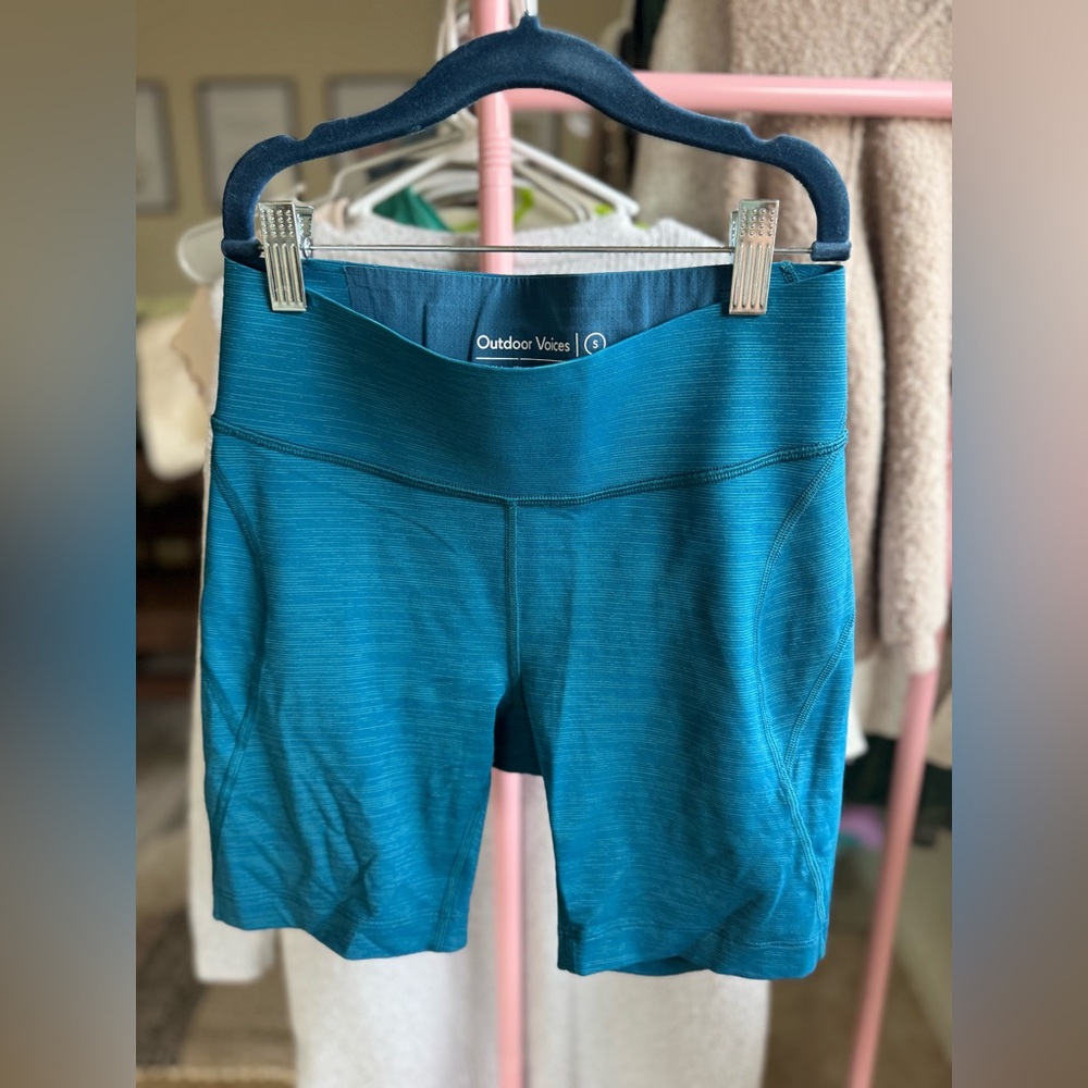 Outdoor Voices Teal Bike Shorts